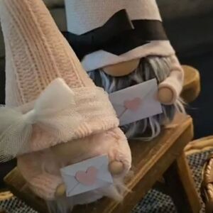 Adorable Pink and Gray Gnome Sold Septerly